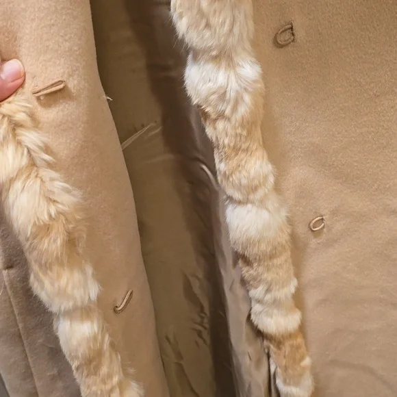 Cinzia Rocca Wool Coat with Chinchilla trim nwot - Picture 7 of 9